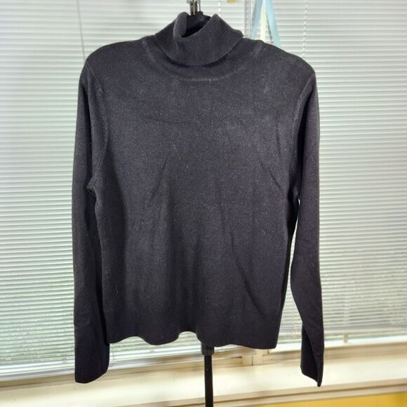Croft Barrow XL $45 Dark Gray Turtleneck Sweater Classic Academic Core - Picture 1 of 9